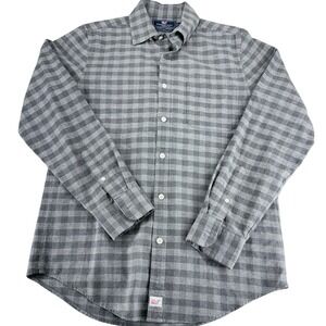 Vineyard Vines Slim Fit Murray Shirt Mens Small Grey Buffalo Check Button Down